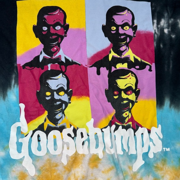 Goosebumps “Slappy” Warhol Inspired Tie-Dyed Graphic Tee: RL Stine: Horror - Picture 4 of 5